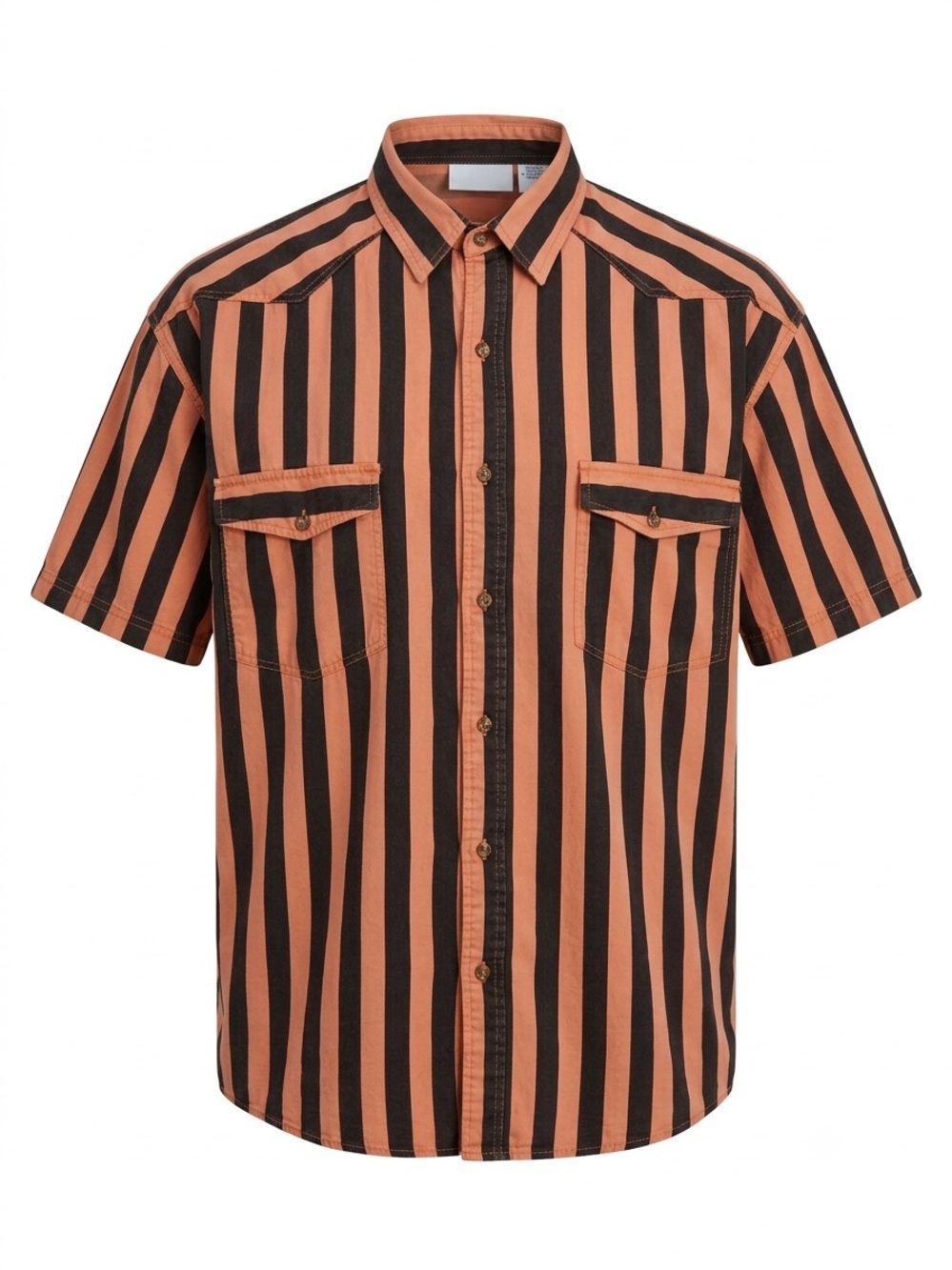 Vintage 80/90s Gitano Vertical Stripe Western S/S Button Down Shirt Streetwear L